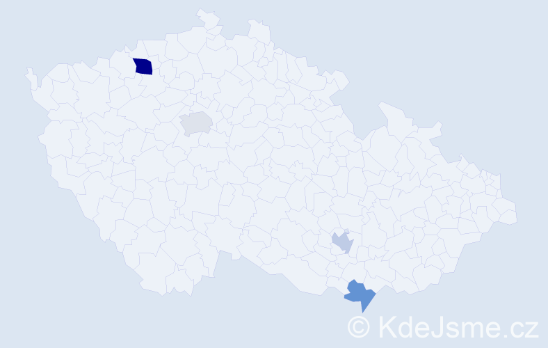 Příjmení: 'Raškov', počet výskytů 6 v celé ČR