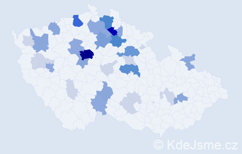 Příjmení: 'Charousková', počet výskytů 107 v celé ČR