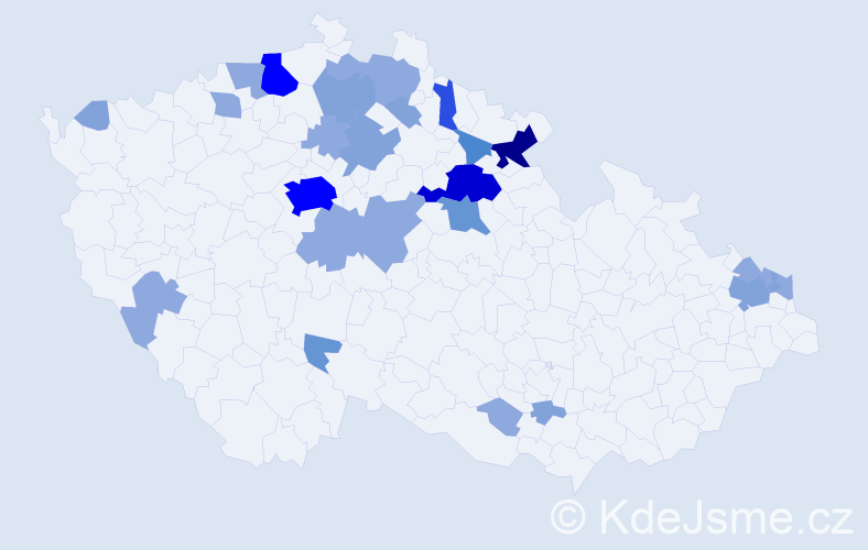 Příjmení: 'Višňáková', počet výskytů 71 v celé ČR
