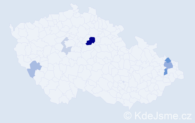 Příjmení: 'Duksová', počet výskytů 15 v celé ČR