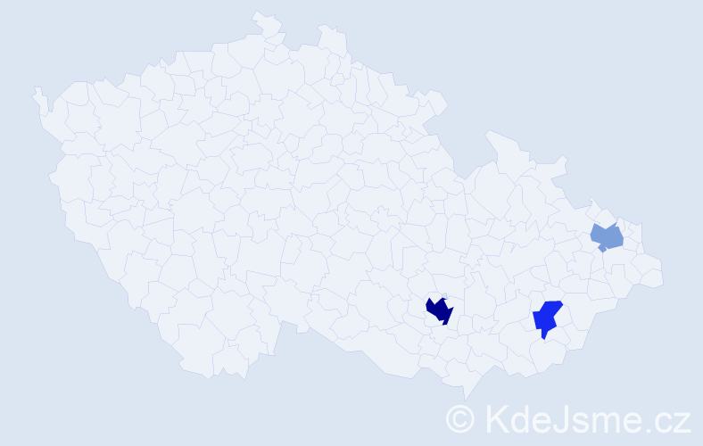 Příjmení: 'Krovická', počet výskytů 6 v celé ČR