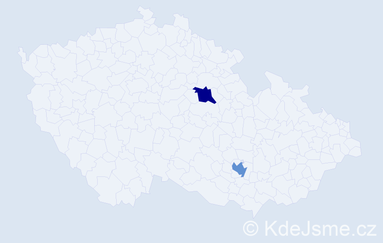 Příjmení: 'Erdenesuren', počet výskytů 2 v celé ČR