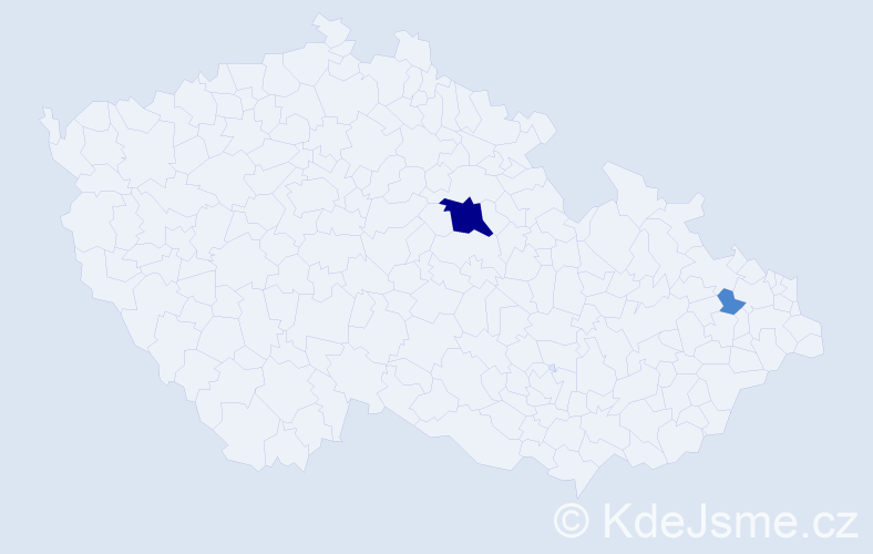 Příjmení: 'Munday', počet výskytů 4 v celé ČR