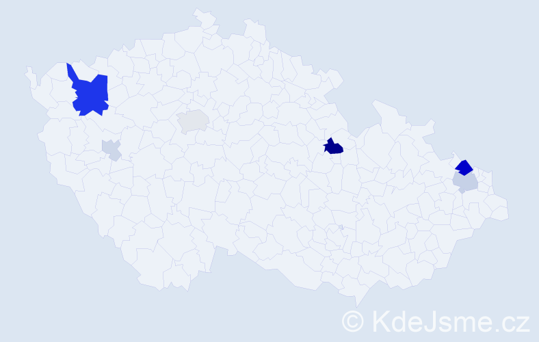 Příjmení: 'Halecká', počet výskytů 18 v celé ČR
