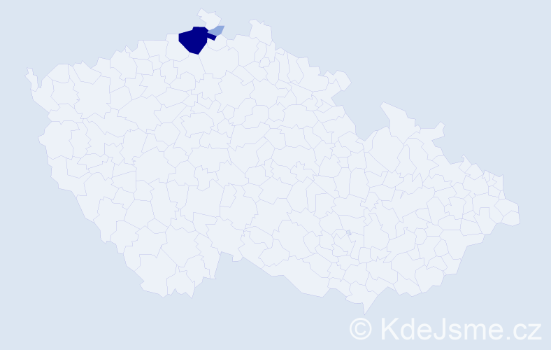 Příjmení: 'Ranftner', počet výskytů 6 v celé ČR