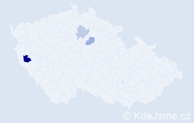 Příjmení: 'Krubert', počet výskytů 16 v celé ČR
