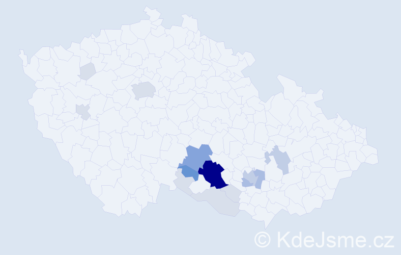 Příjmení: 'Padrnosová', počet výskytů 47 v celé ČR