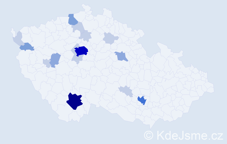 Příjmení: 'Savula', počet výskytů 44 v celé ČR