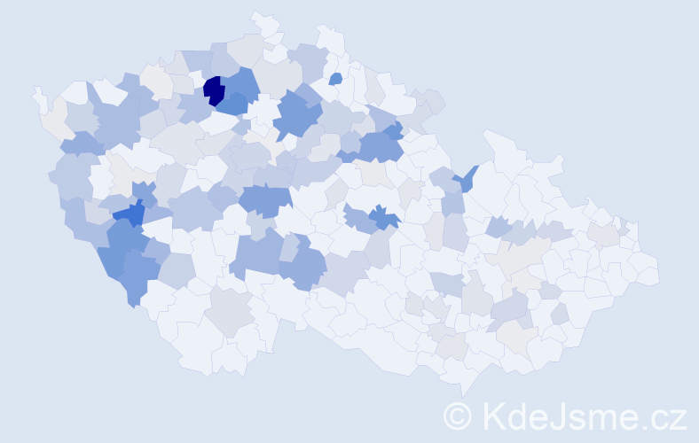 Příjmení: 'Voláková', počet výskytů 556 v celé ČR