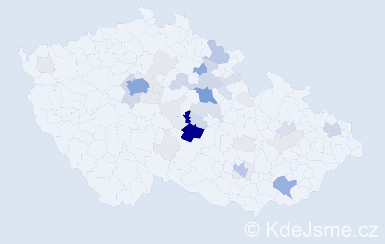 Příjmení: 'Pecen', počet výskytů 133 v celé ČR