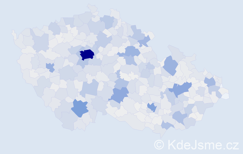 Příjmení: 'Šimek', počet výskytů 6768 v celé ČR