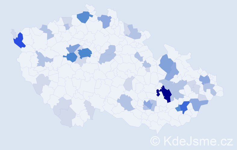 Příjmení: 'Salajová', počet výskytů 132 v celé ČR