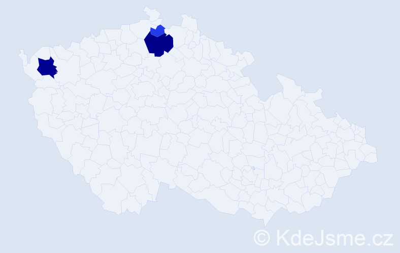 Příjmení: 'Ešpanderová', počet výskytů 9 v celé ČR