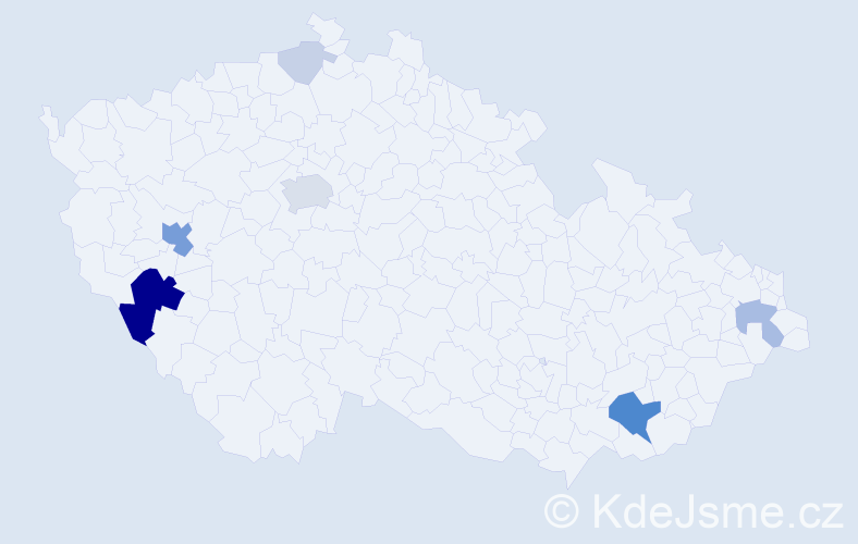 Příjmení: 'Hamhalterová', počet výskytů 28 v celé ČR