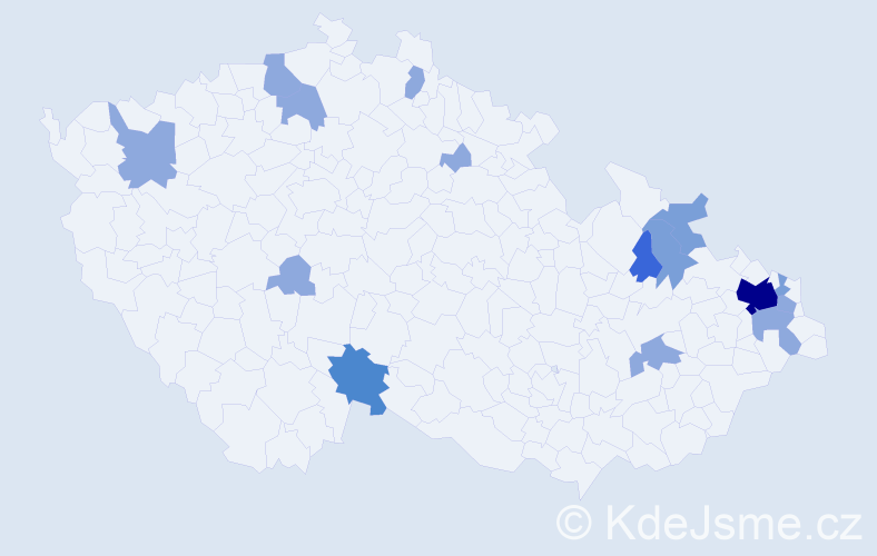Příjmení: 'Ohrádková', počet výskytů 29 v celé ČR