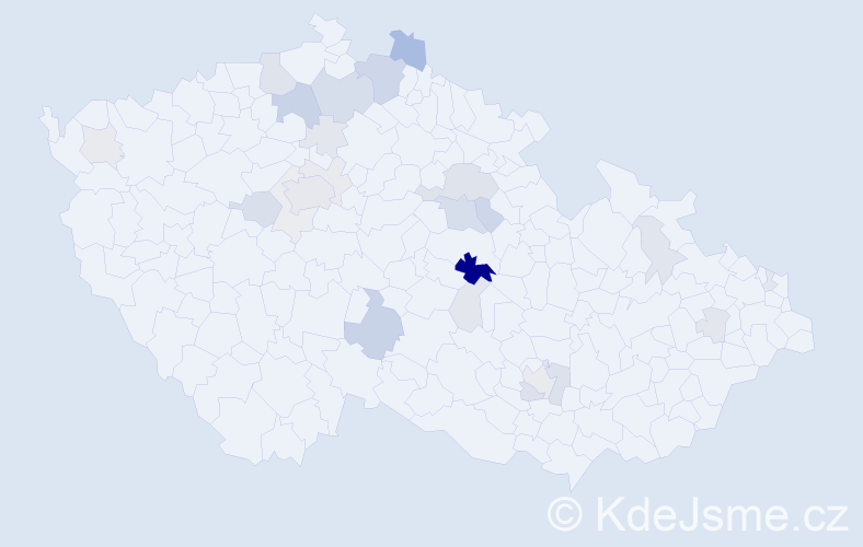 Příjmení: 'Akrmanová', počet výskytů 75 v celé ČR