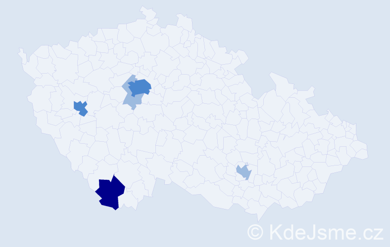Příjmení: 'Rudyuk', počet výskytů 10 v celé ČR