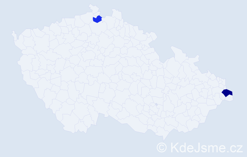 Příjmení: 'Osmančik', počet výskytů 4 v celé ČR