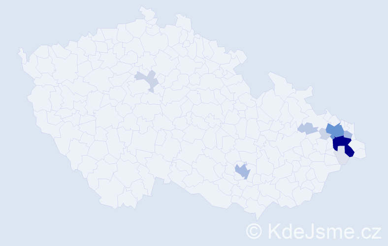 Příjmení: 'Skarka', počet výskytů 53 v celé ČR