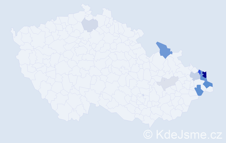 Příjmení: 'Mencnerová', počet výskytů 47 v celé ČR