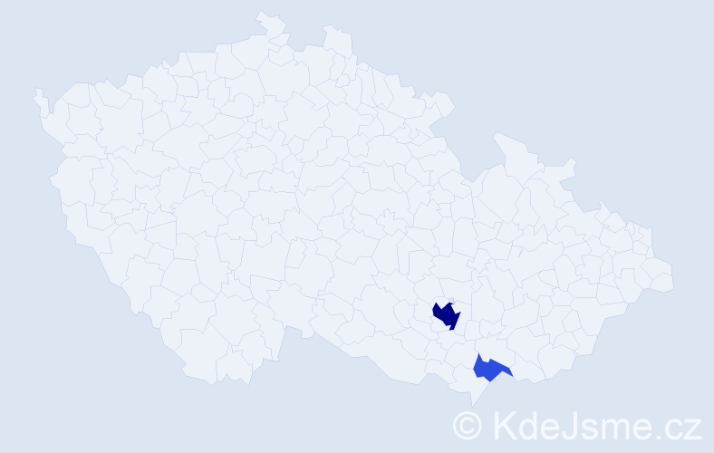 Příjmení: 'Klodvig', počet výskytů 7 v celé ČR