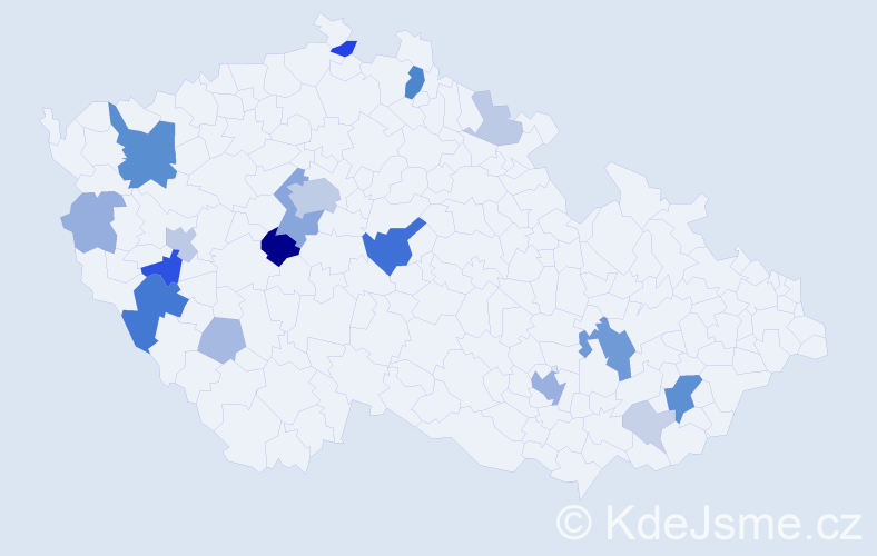 Příjmení: 'Ruth', počet výskytů 58 v celé ČR