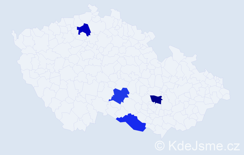 Příjmení: 'Badamgarav', počet výskytů 4 v celé ČR