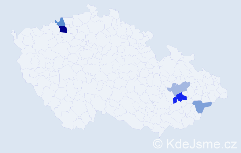 Příjmení: 'Zeilerová', počet výskytů 10 v celé ČR