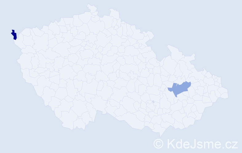 Příjmení: 'Utikalová', počet výskytů 6 v celé ČR