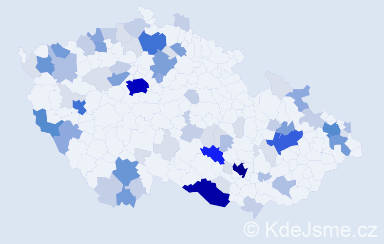 Příjmení: 'Hammerová', počet výskytů 275 v celé ČR