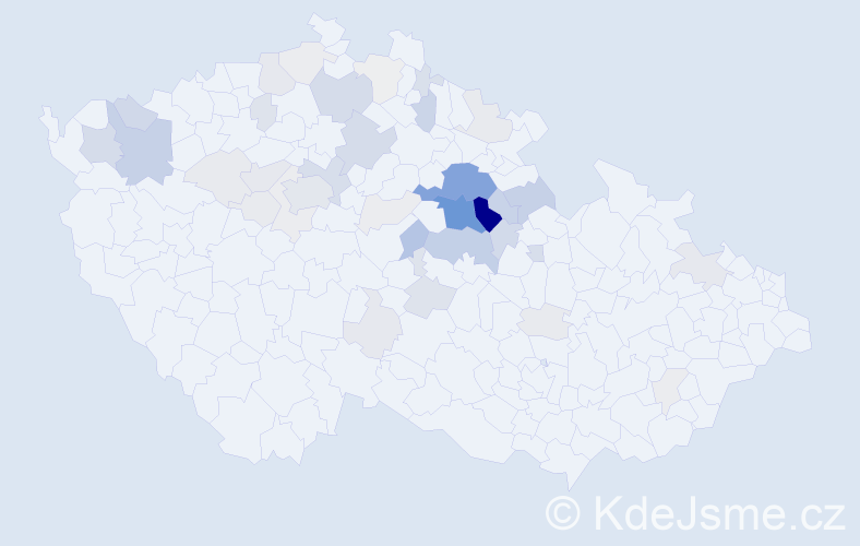 Příjmení: 'Bačinová', počet výskytů 160 v celé ČR