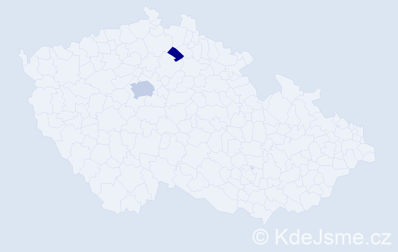 Příjmení: 'Kneidl', počet výskytů 5 v celé ČR