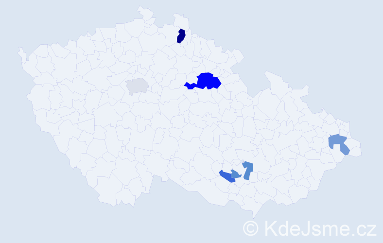 Příjmení: 'Maskal', počet výskytů 17 v celé ČR