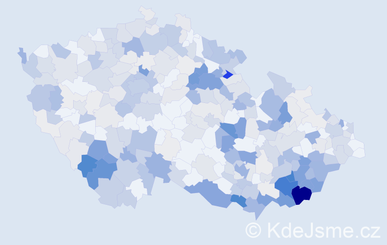 Příjmení: 'Zámečníková', počet výskytů 1385 v celé ČR