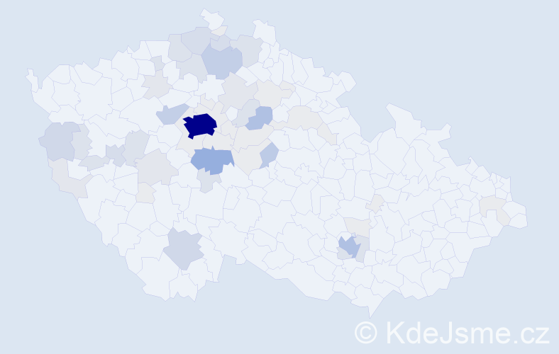 Příjmení: 'Šebor', počet výskytů 209 v celé ČR