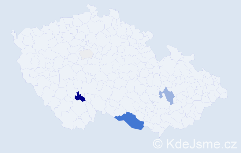 Příjmení: 'Logr', počet výskytů 11 v celé ČR