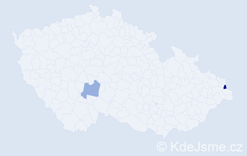 Příjmení: 'Mirowski', počet výskytů 3 v celé ČR