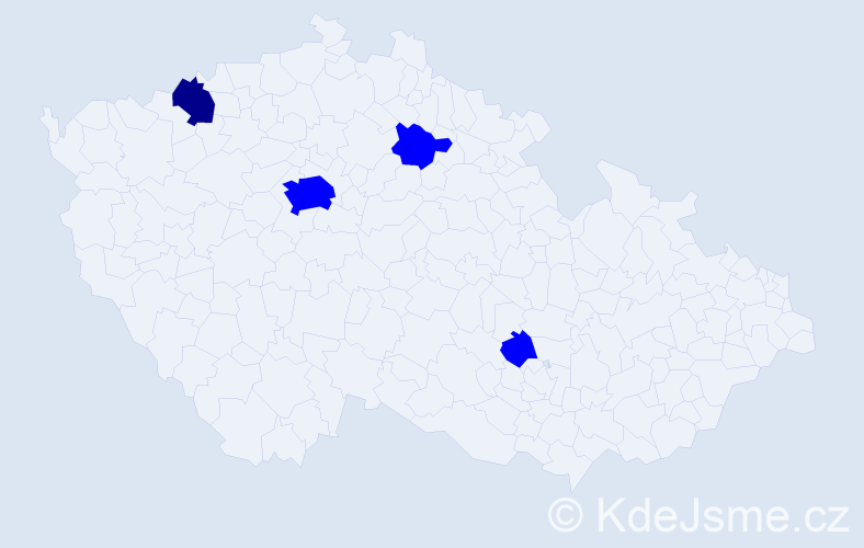 Příjmení: '"Do Huy"', počet výskytů 5 v celé ČR