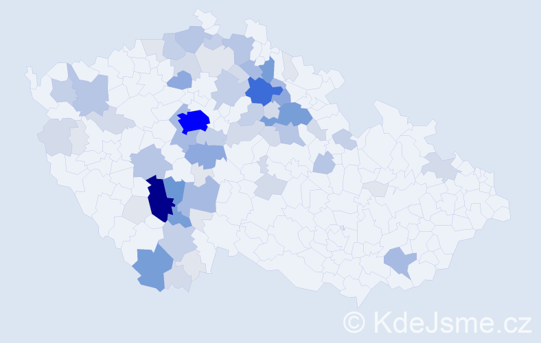 Příjmení: 'Kunt', počet výskytů 255 v celé ČR