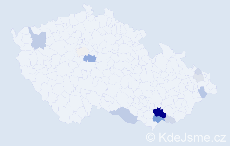 Příjmení: 'Profotová', počet výskytů 45 v celé ČR