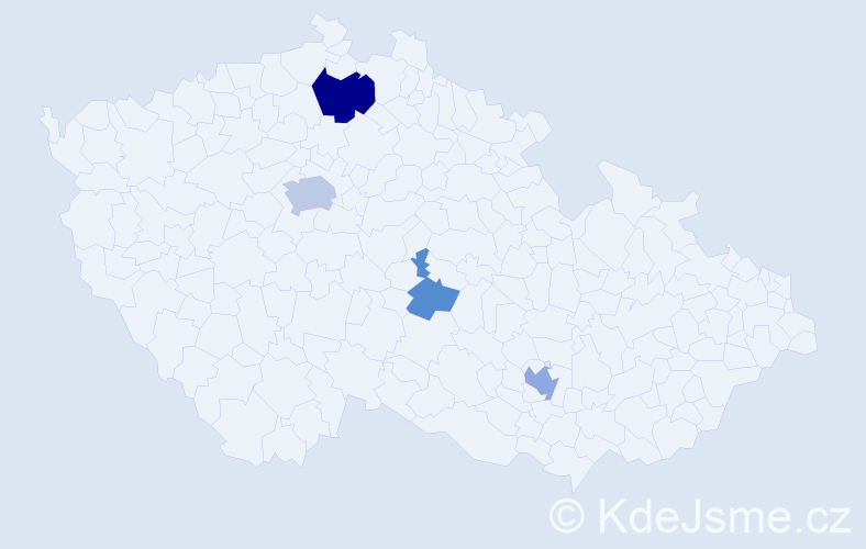 Příjmení: 'Godfrey', počet výskytů 9 v celé ČR