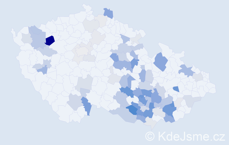 Příjmení: 'Halámková', počet výskytů 261 v celé ČR