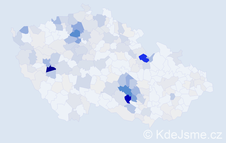Příjmení: 'Rous', počet výskytů 854 v celé ČR