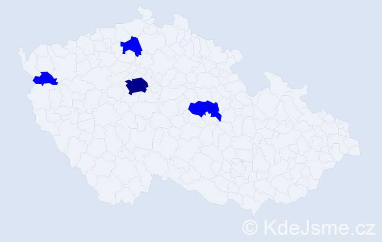 Příjmení: 'Forstnerová', počet výskytů 5 v celé ČR