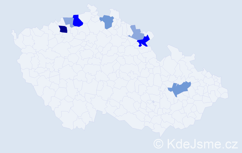Příjmení: 'Štelzig', počet výskytů 20 v celé ČR