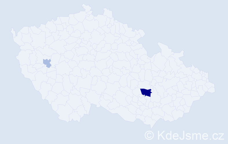 Příjmení: 'Zucková', počet výskytů 4 v celé ČR
