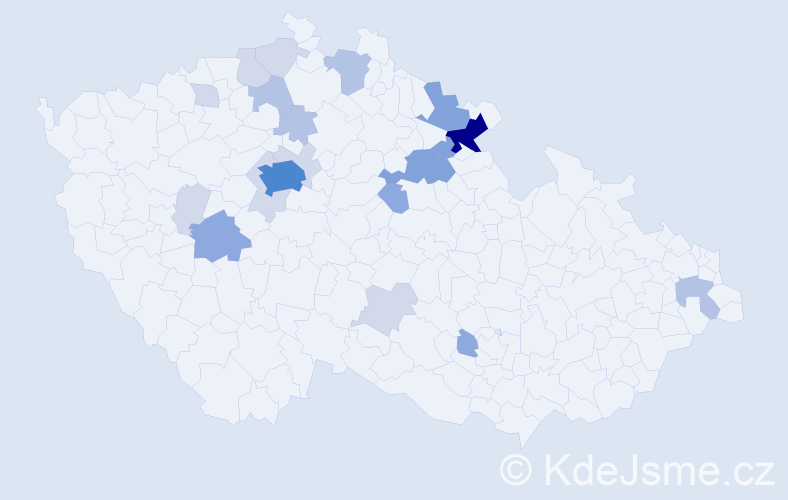 Příjmení: 'Kejdanová', počet výskytů 60 v celé ČR