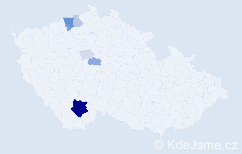 Příjmení: 'Stráda', počet výskytů 36 v celé ČR