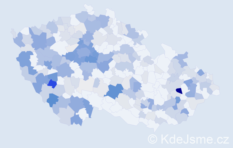 Příjmení: 'Kliment', počet výskytů 869 v celé ČR