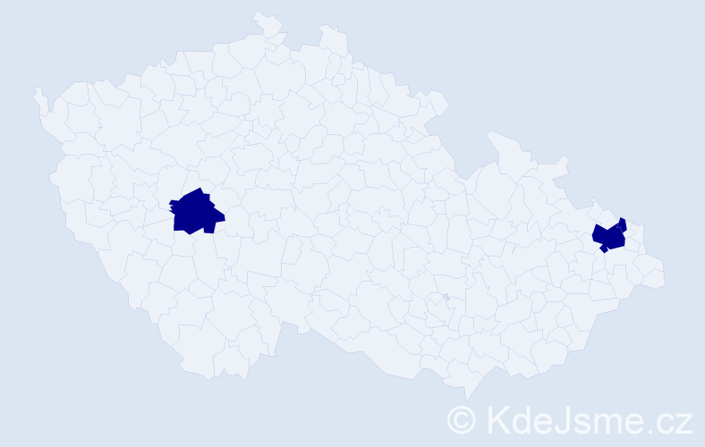 Příjmení: 'Kuruštová', počet výskytů 3 v celé ČR
